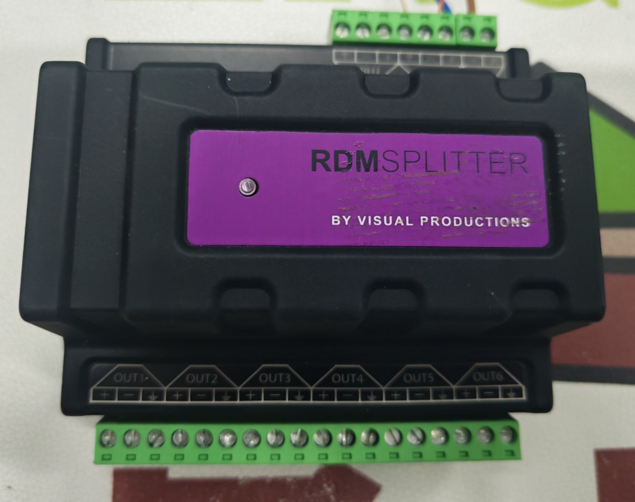 Test OK  DIN RAIL RDM Splitter by Visual productions  DC9-12V 6 DMX/RDM OUT