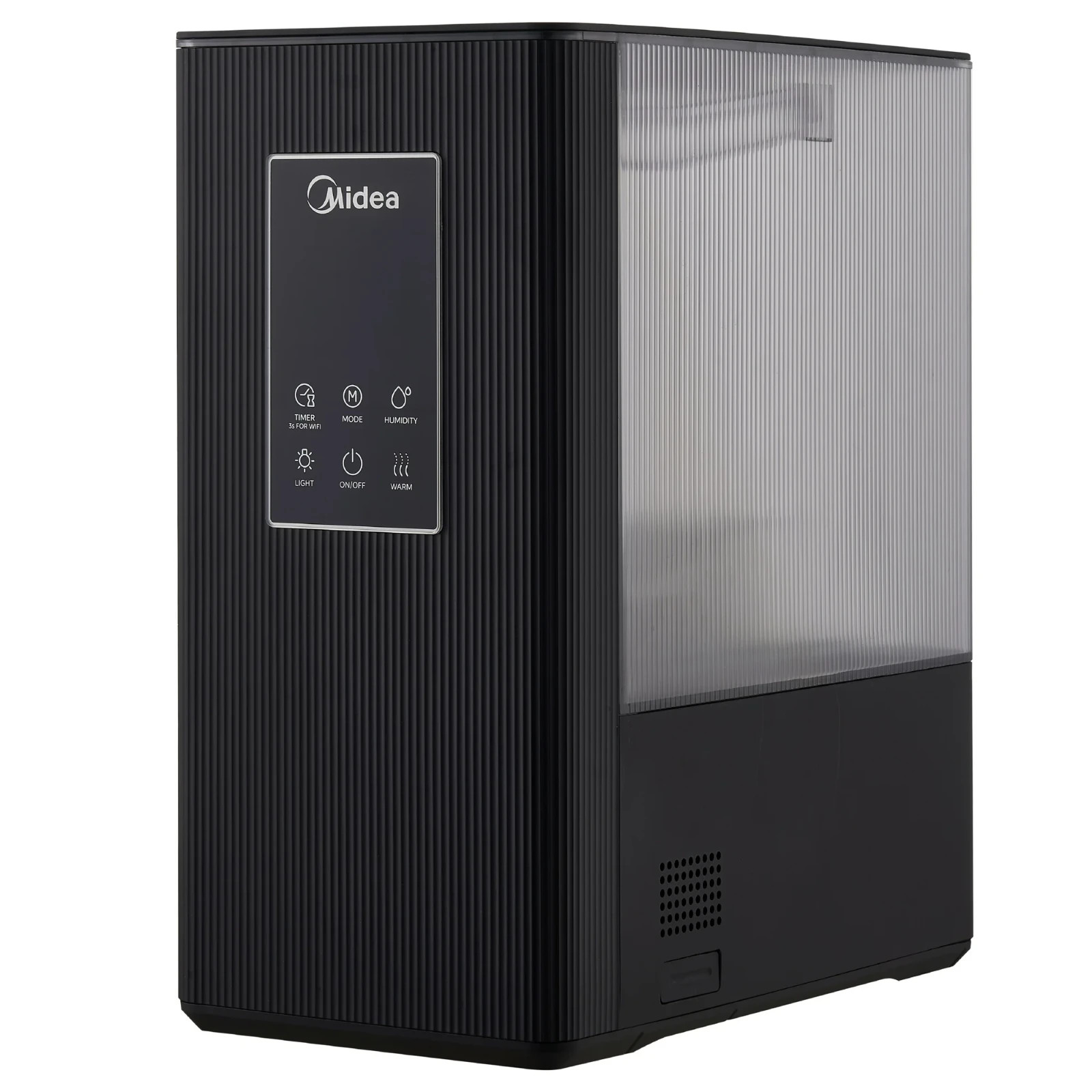 MIDEA 1.6 Gallon Ultrasonic Humidifier Cool & Warm Mist W/ WiFi, Black, OPEN BOX
