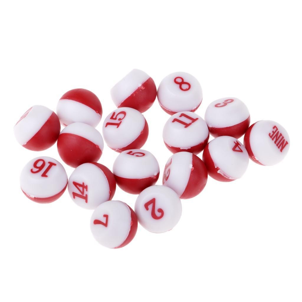 Durable Plastic Pea Shaker Bottle Pool Snooker Marbles 16