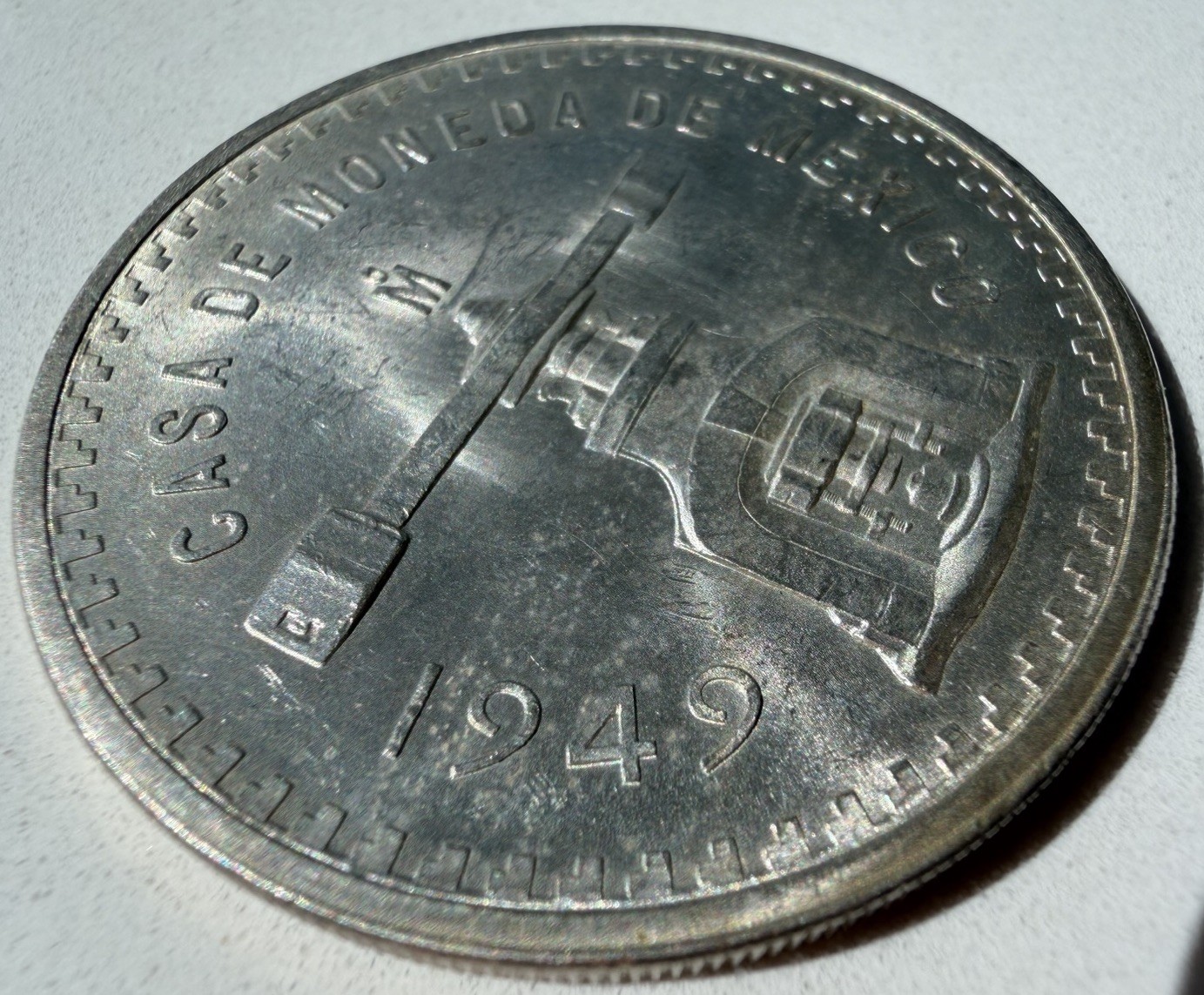 1949 Mexico Silver Onza - Key Date & Mint Luster Cartwheels!