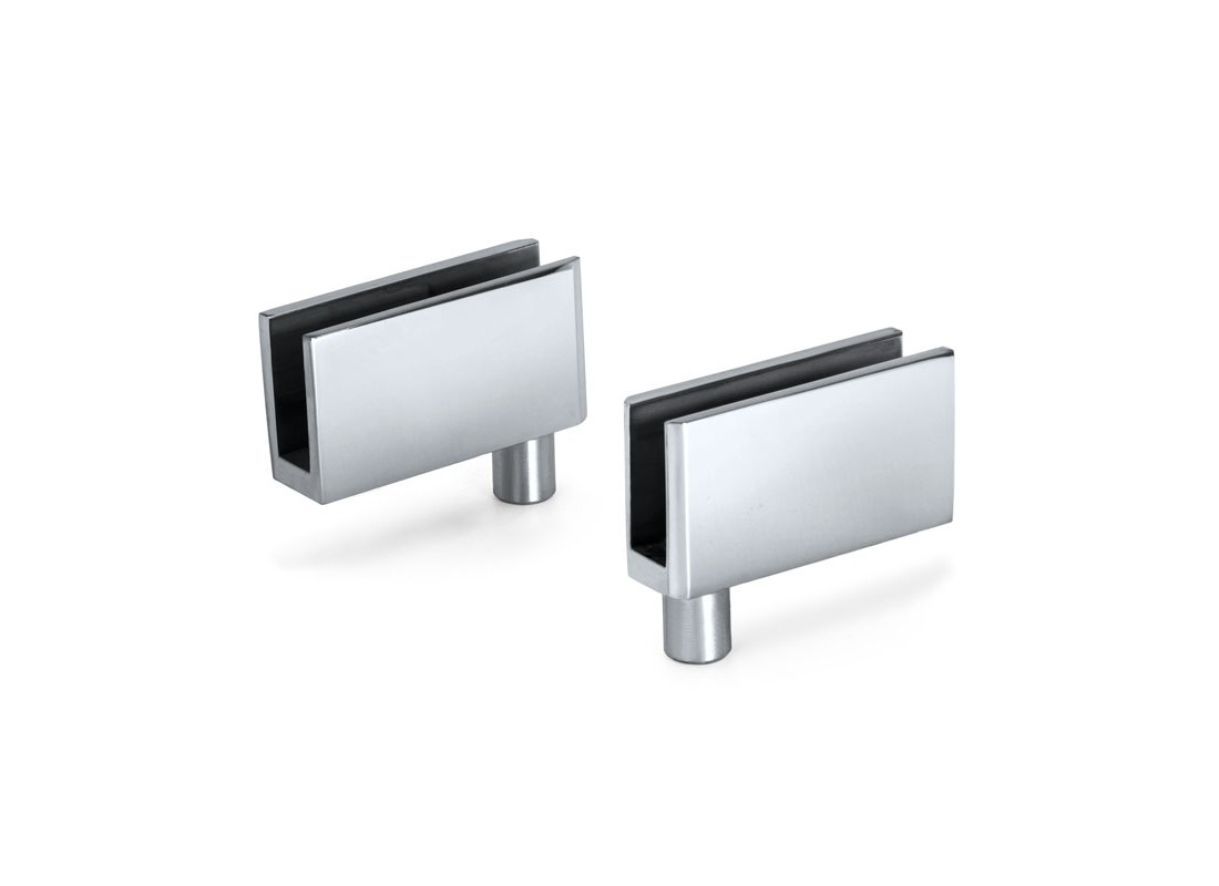 Wide Glass Door Pivot Hinges for 1/4" to 5/16" Glass - Chrome - pack of 2