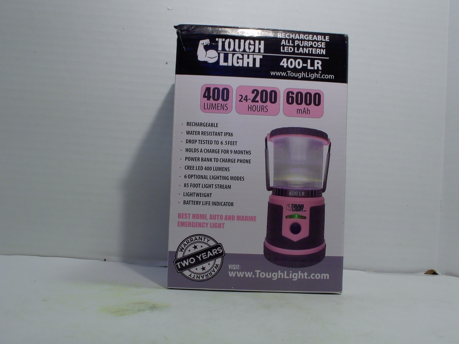 Tough Light Rechargeable All Purpose LED Lantern 400-LR - Pink - 400 Lumens