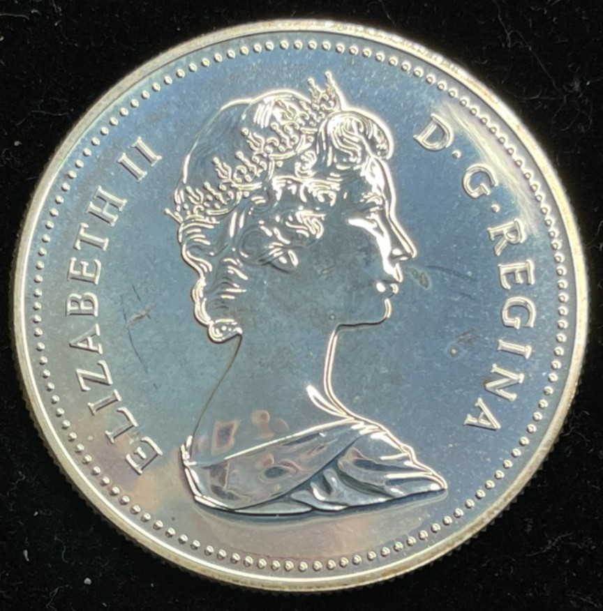 1984 Canada One Dollar Silver Coin Excellent Condition
