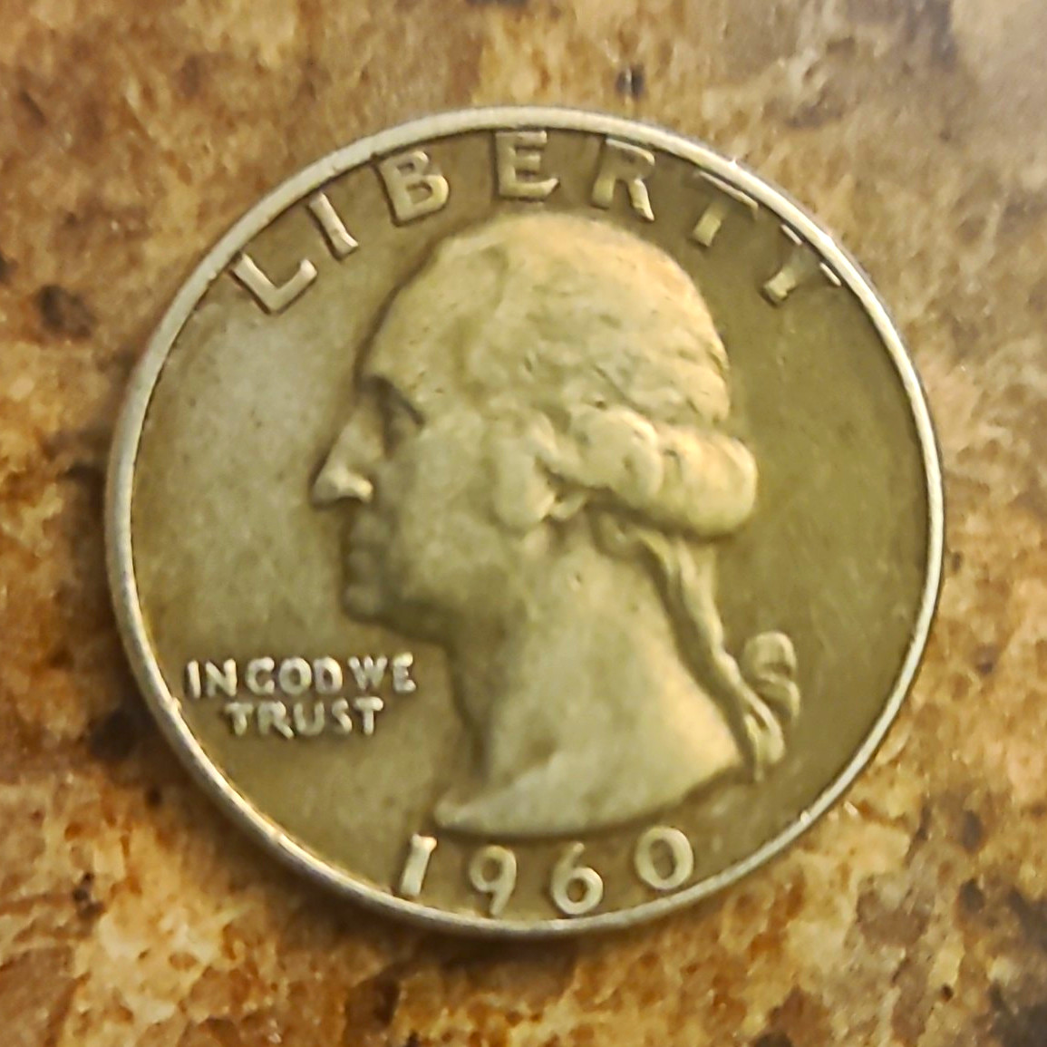 1960 Washington Quarter 25C Silver 0.900 Business Strike Philadelphia KM#164