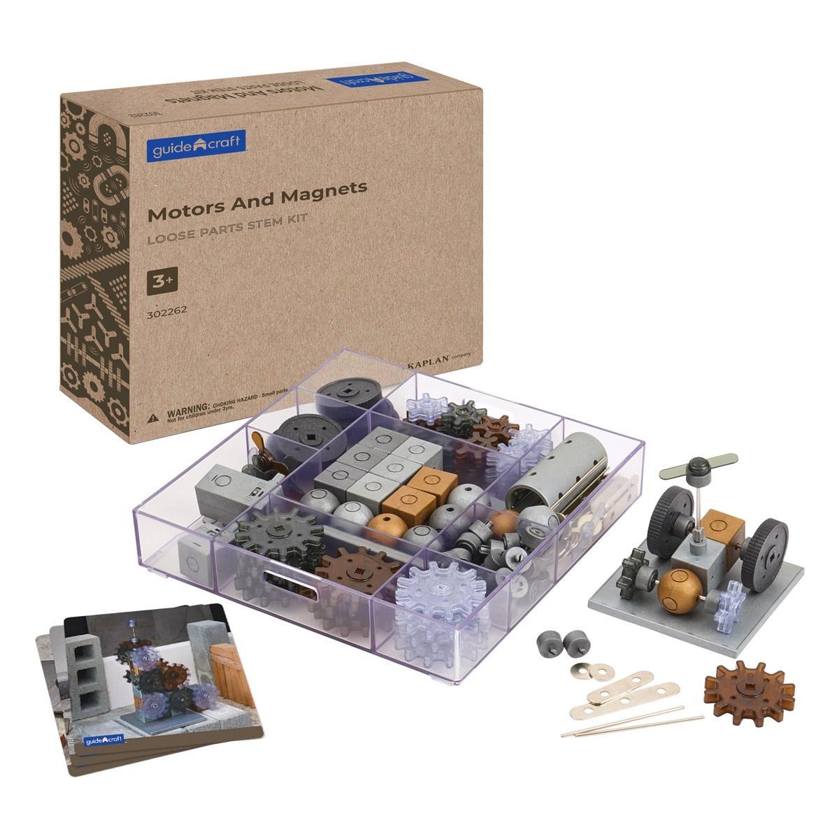 Kaplan Early Learning Motors and Magnets Loose Parts STEM Kit - 178 Pieces