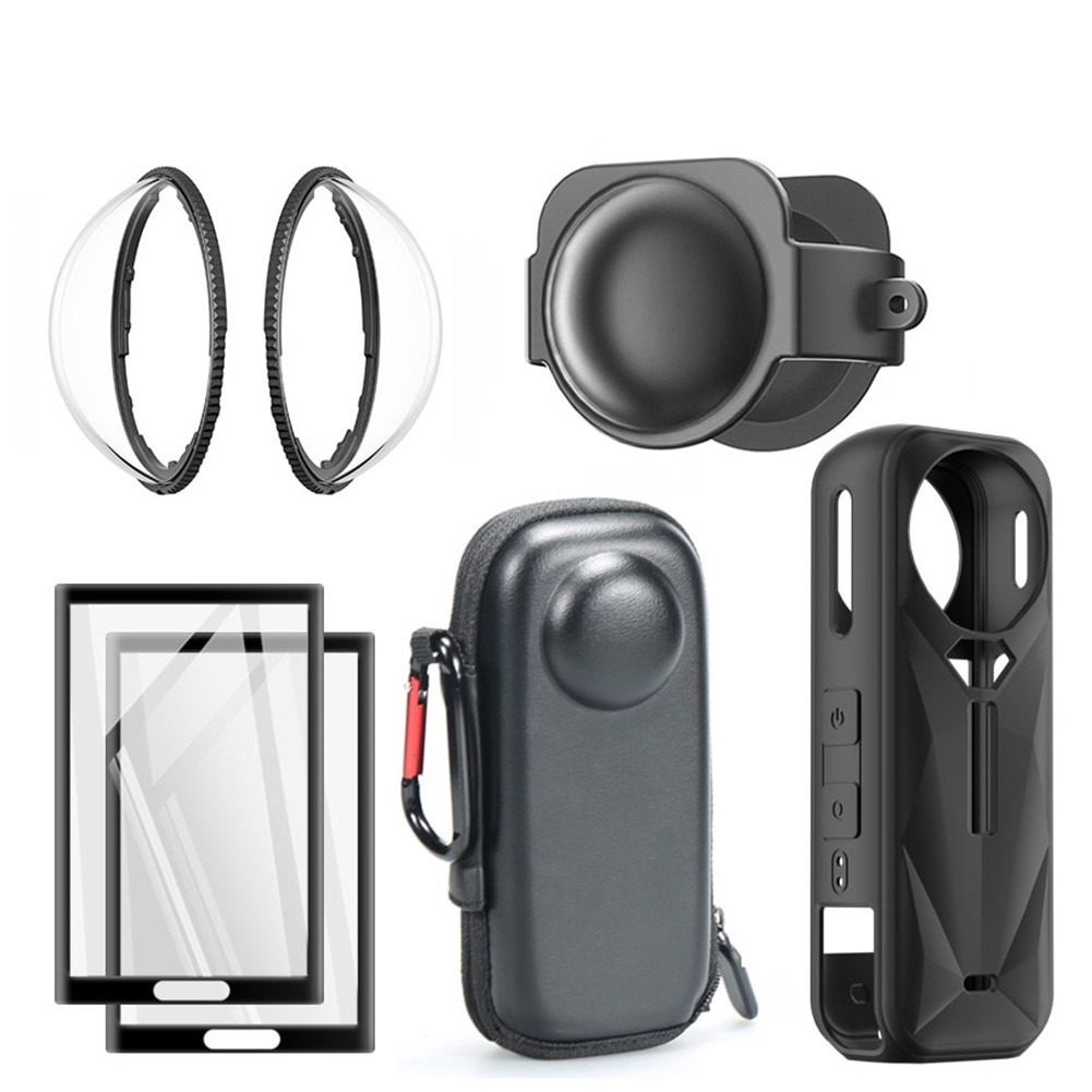For Insta 360 X5 Camera Accessory Kit With Silicone Case And Lens Covers