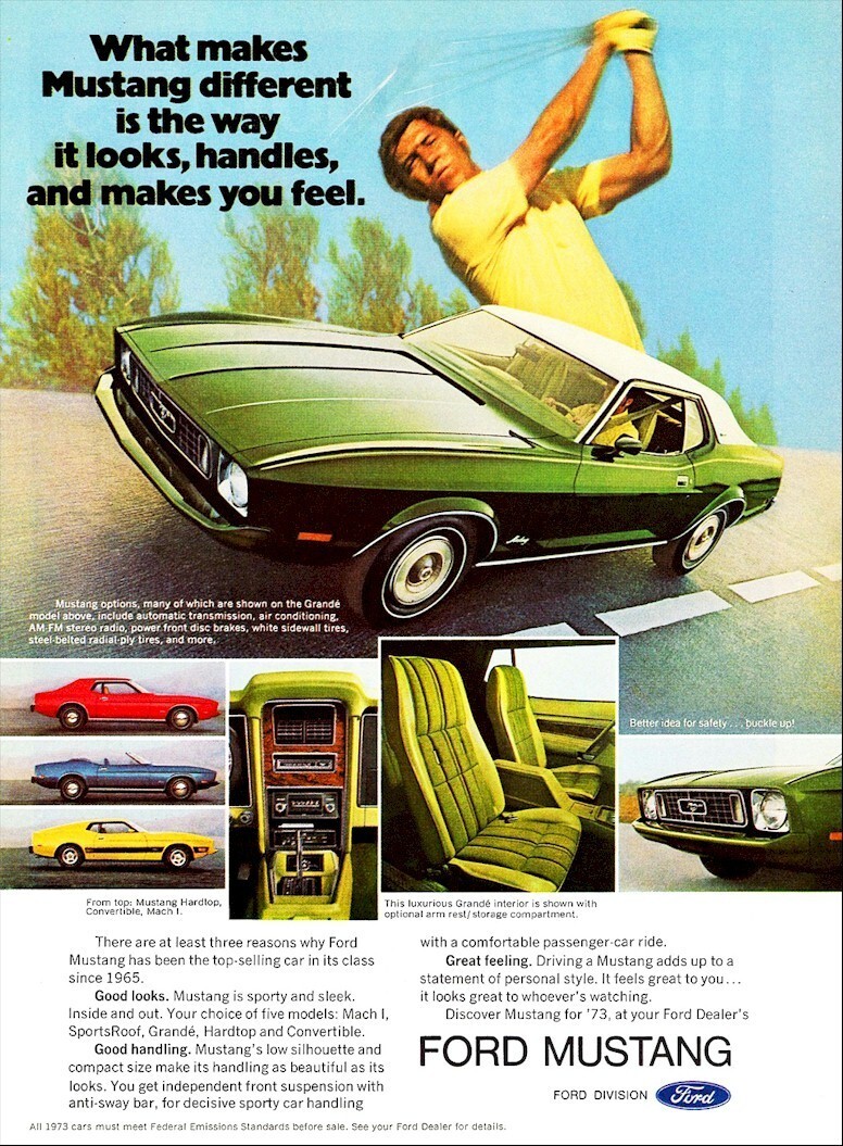 1973  FORD MUSTANG ad