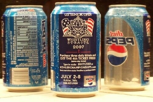 Pepsi Diet 2007 Soda Can Whistling Straits US Seniors Open Kohler Wisconsin 77