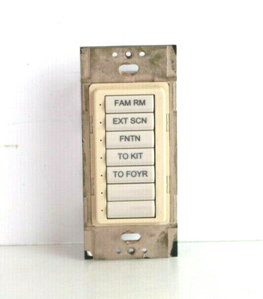 Custom Lutron STWD-7B-DS (Desert Stone) HomeWorks 7 Scene/ Button Switch A659