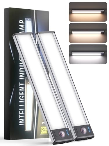 Under Cabinet Lights (2 Pack) - Rechargeable Battery Operated 52 8inch-52LED