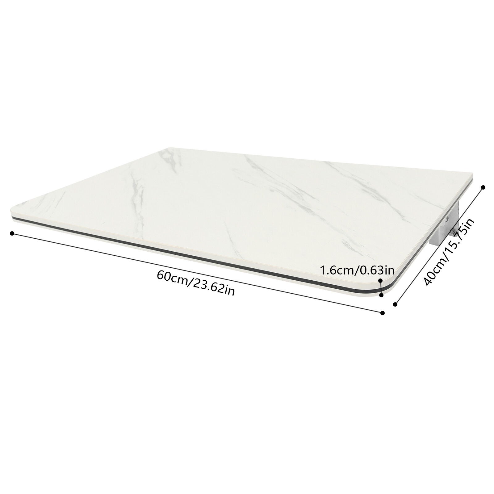 Stylish Wall-Mounted Folding Desk with Durable MDF and Metal Design