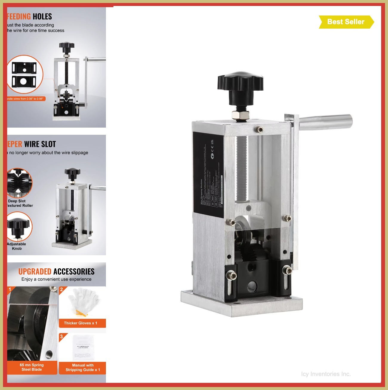 Manual Wire Stripping Machine 1.5 25mm 1.5 40mm Cable Scrap Copper Recycling