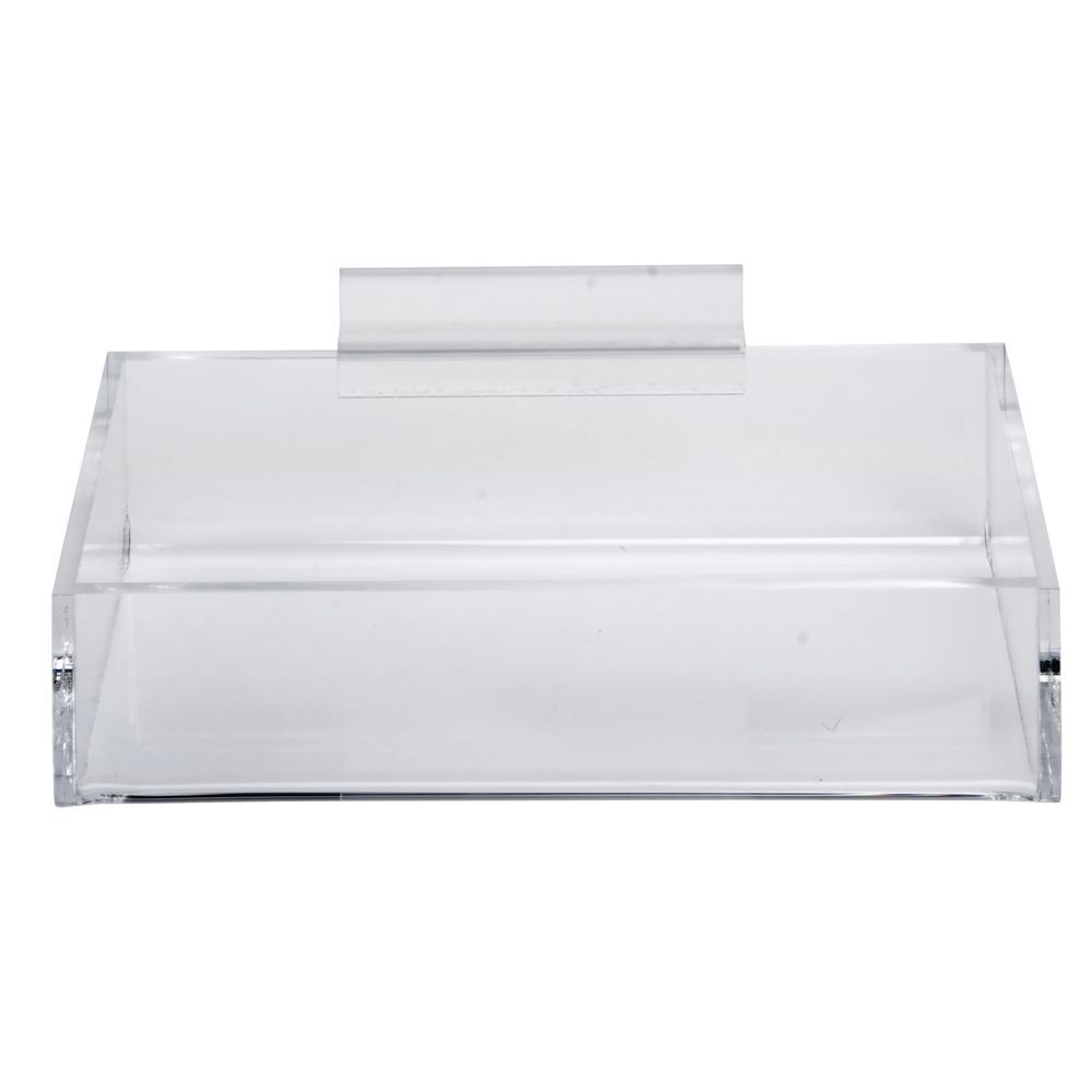 Slatwall Acrylic Tray, 8" W x 4" D x 2" H