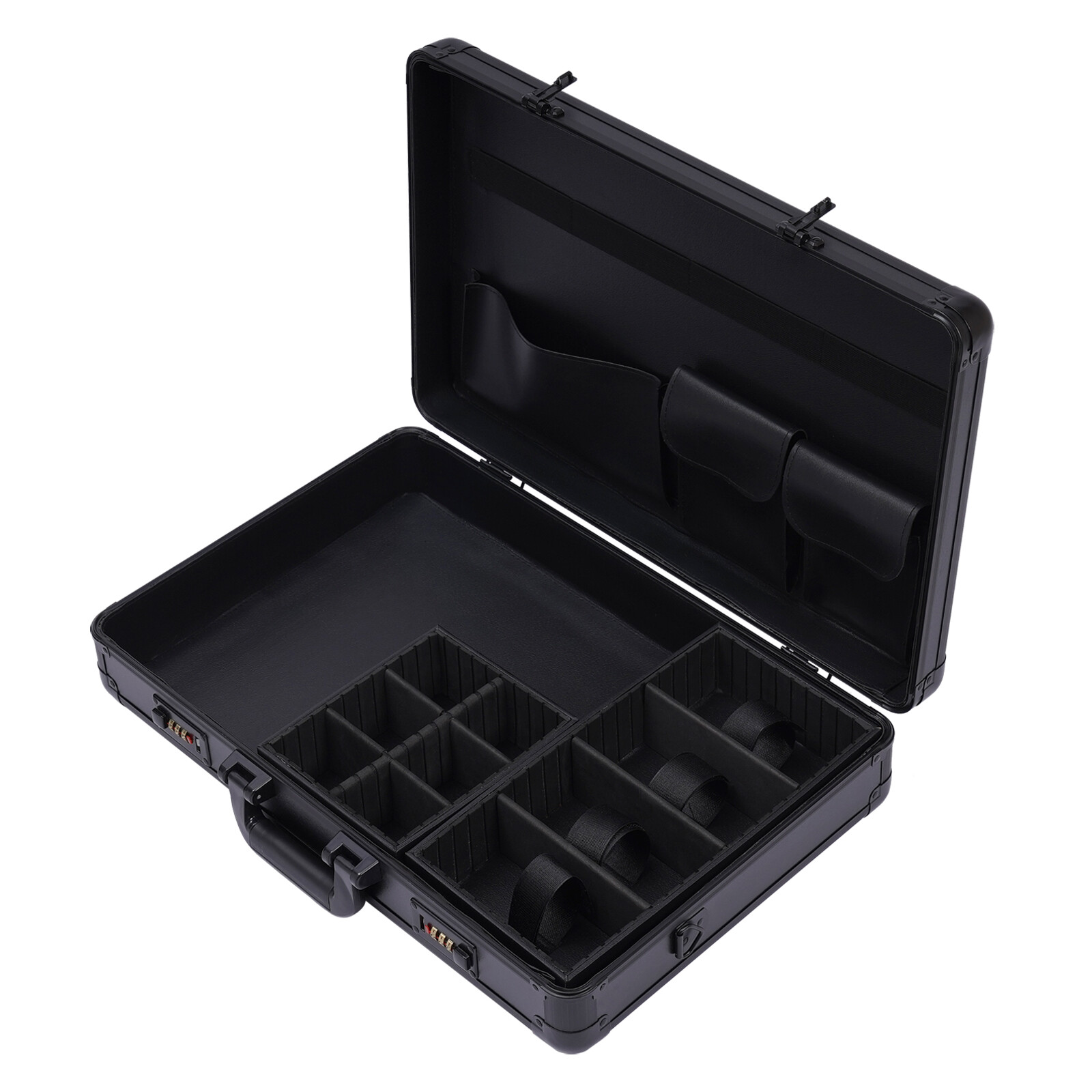 Professional Black Barber Suitcase with Digital Lock & Ample Storage