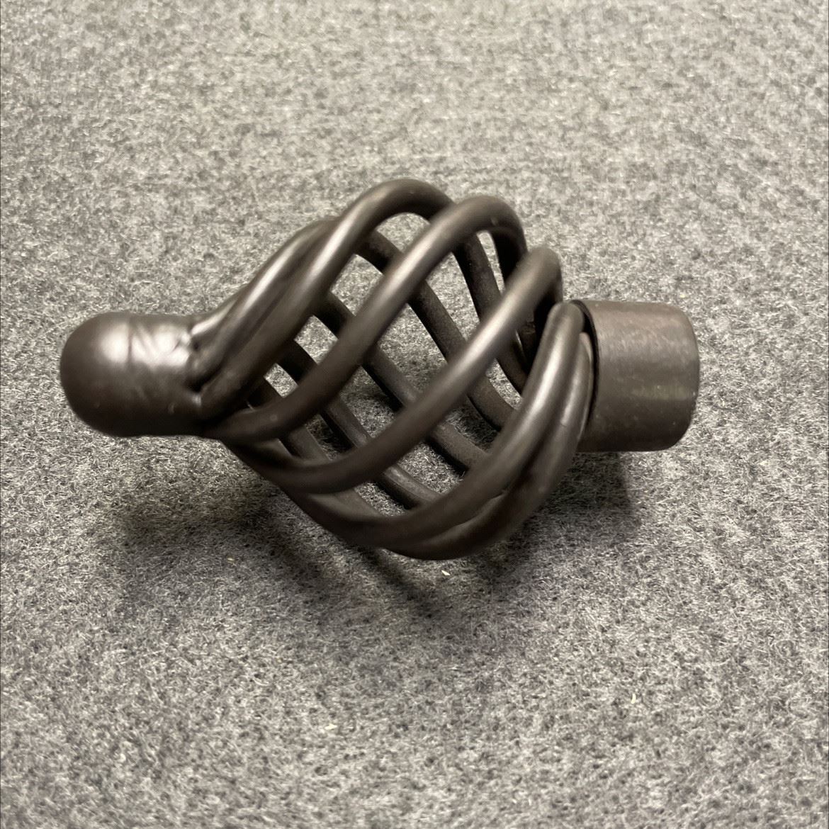 1-1/4" Birdcage Knob Wrought Iron