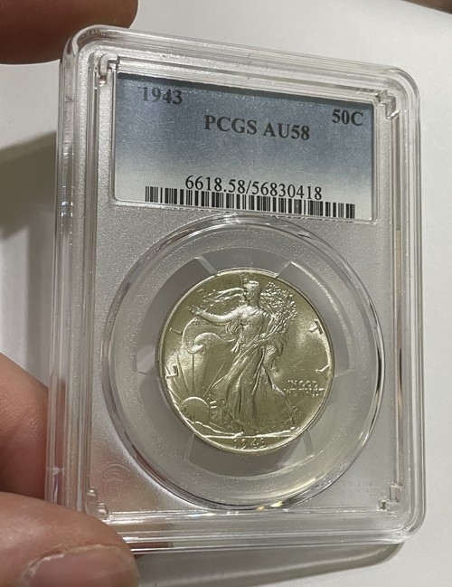 U.S. - 1943 Silver Walking Liberty Half Dollar (PCGS AU 58)
