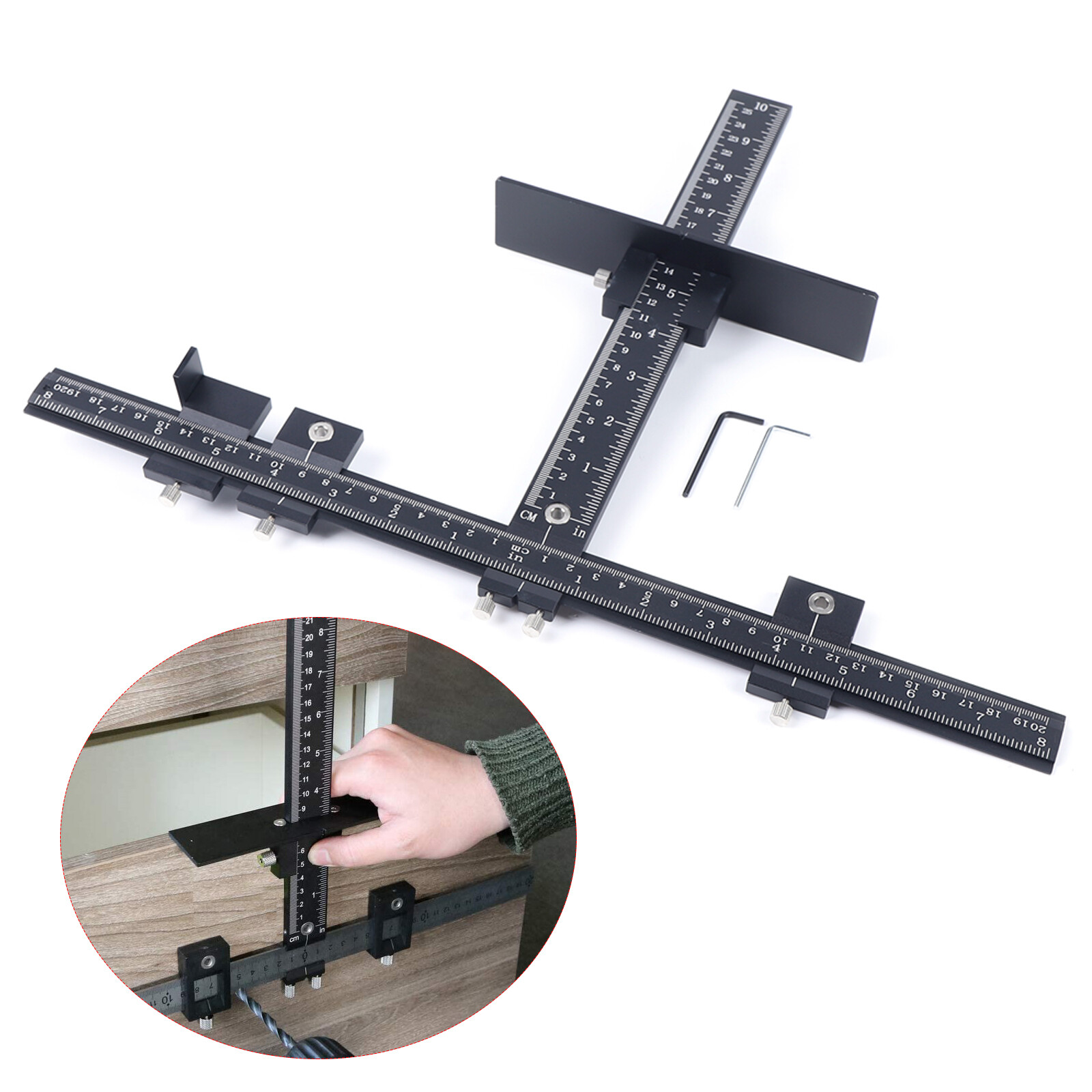 Cabinet Door Drawer Handle Installation Hardware Jig Tool