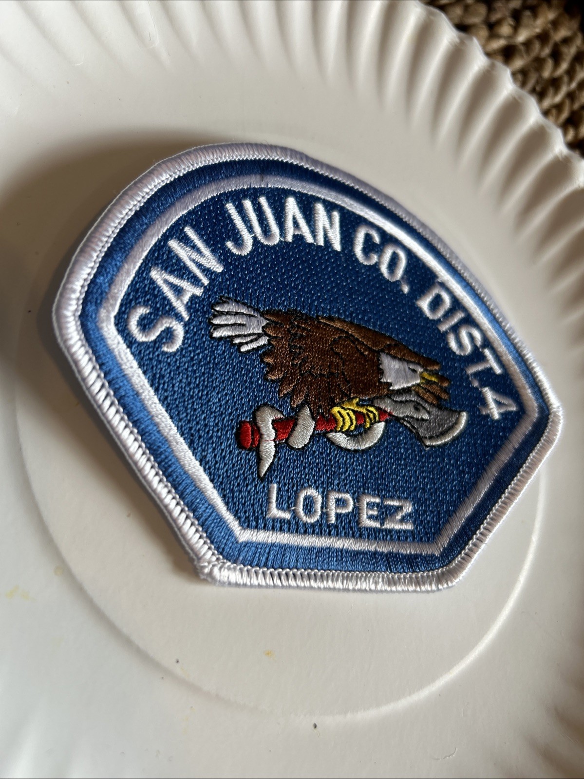 Vintage Fire Station Patch San Juan County Dist 4 Lopez Aid Engine Firefighter
