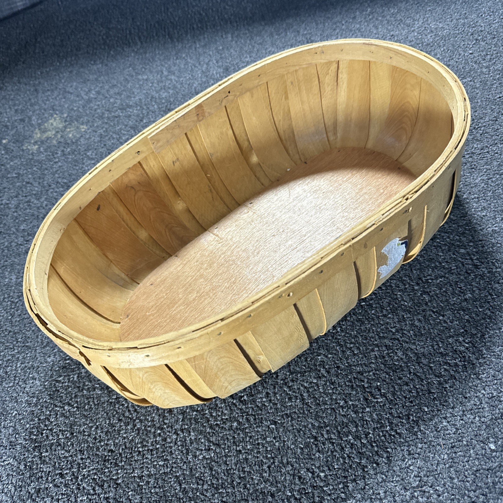Estate Small Oval 15x9” GREAT AMERICAN BASKET Made in USA w Wood Bottom