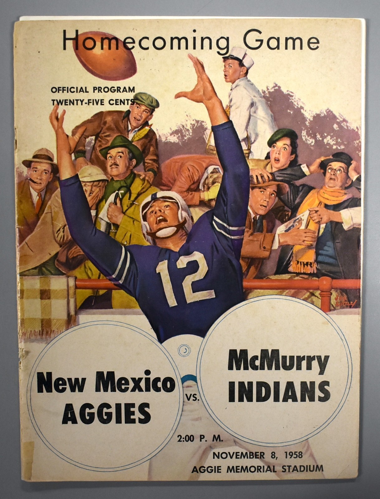 University Of New Mexico vs McMurry November 8th 1958 Official Game Program
