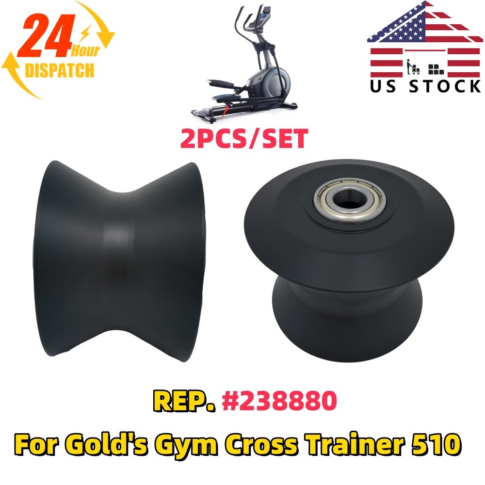 Roller Wheel Repalcement 2x For Gold's Gym Cross Trainer 510 Elliptical 238880
