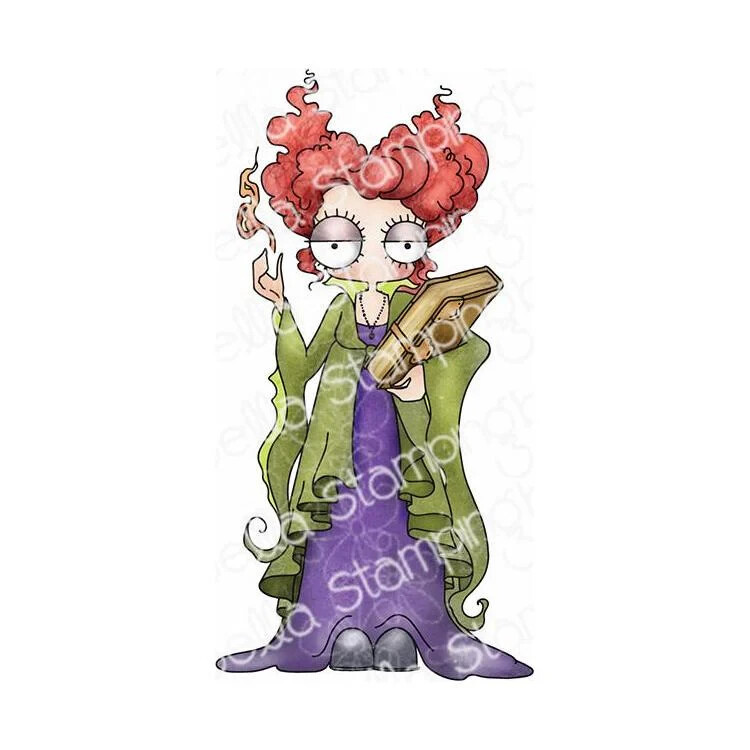 ODDBALL WITCHY SISTAH 1-Stamping Bella Rubber Stamp-Craft-Hocus Pocus-Witch