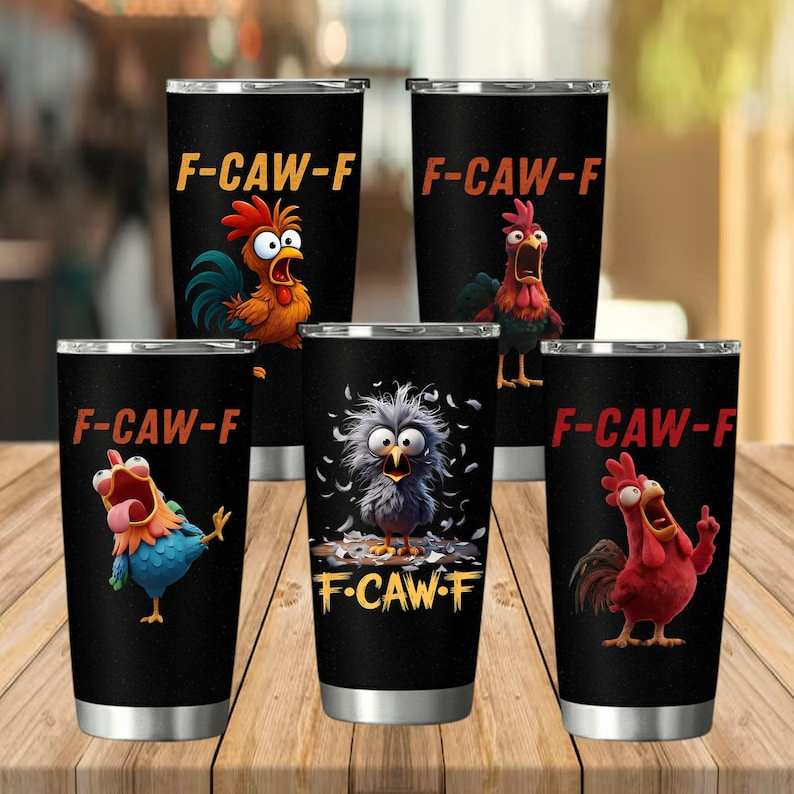 Personalized F-Caw-F Rooster Tumbler 20/30/40oz Funny Farm Animal Gift