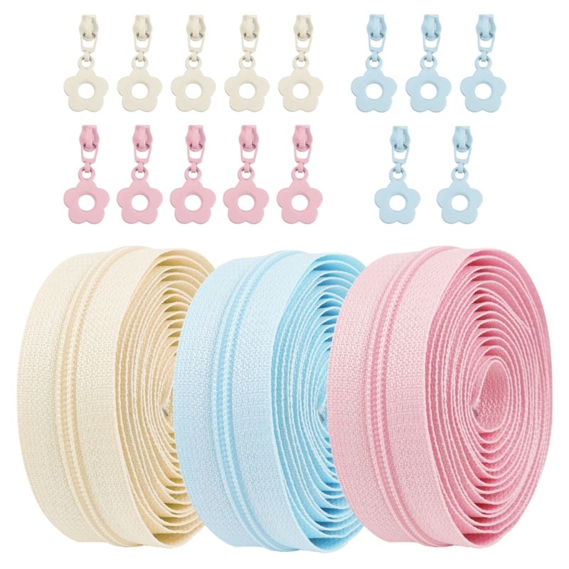 Home Sewing Nylon Zippers Easy Installation for Jackets Dresses