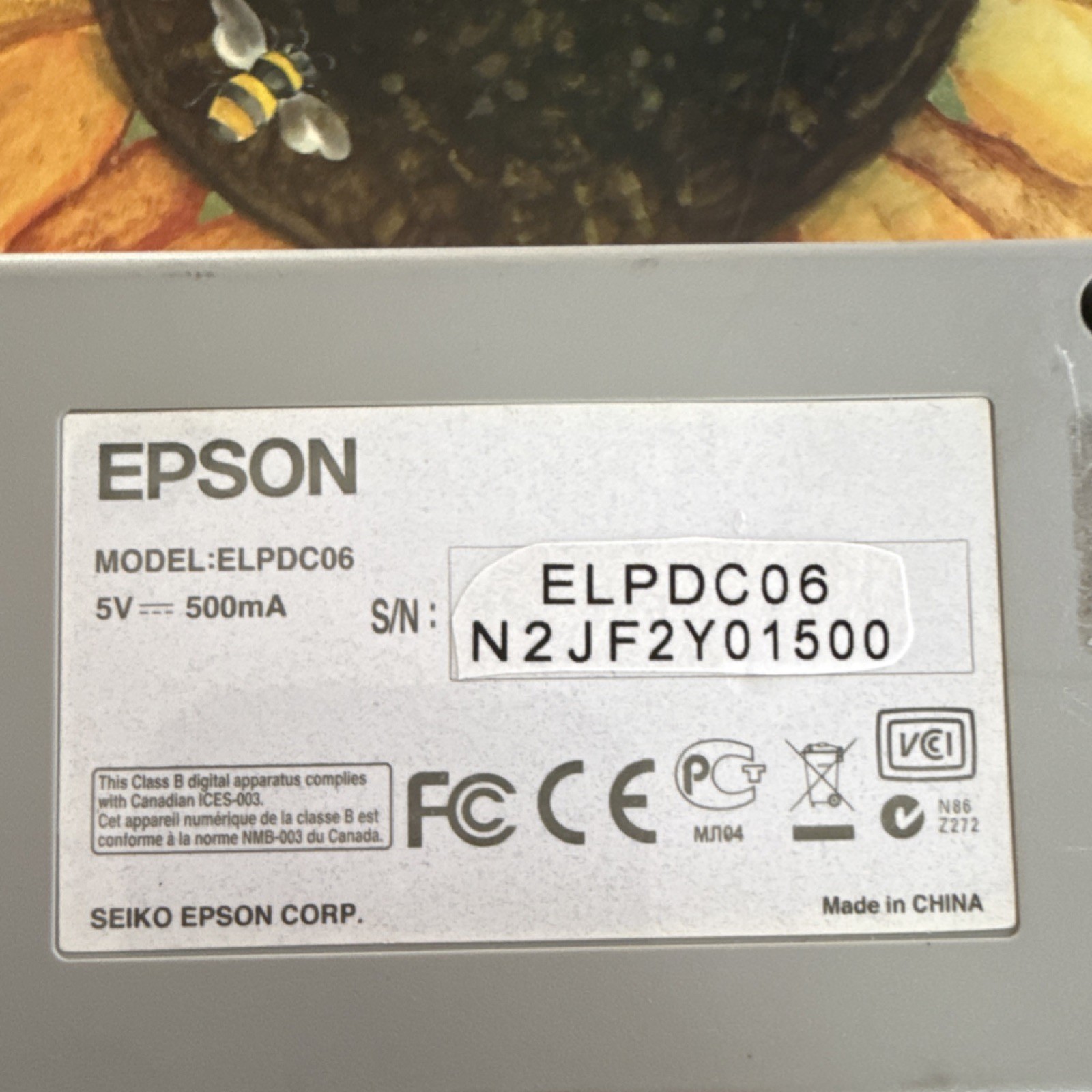Epson ELPDC06 Document Camera Visual Presenter with USB Cable
