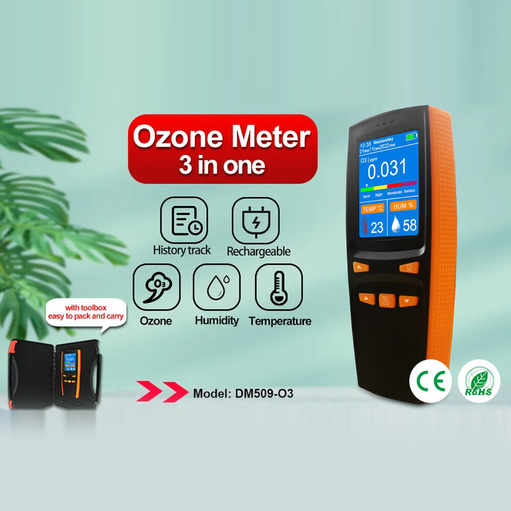 Portable LCD Ozone Analyzer O3 Ozone Detector Smart Sensor Ozone Meter A0T6