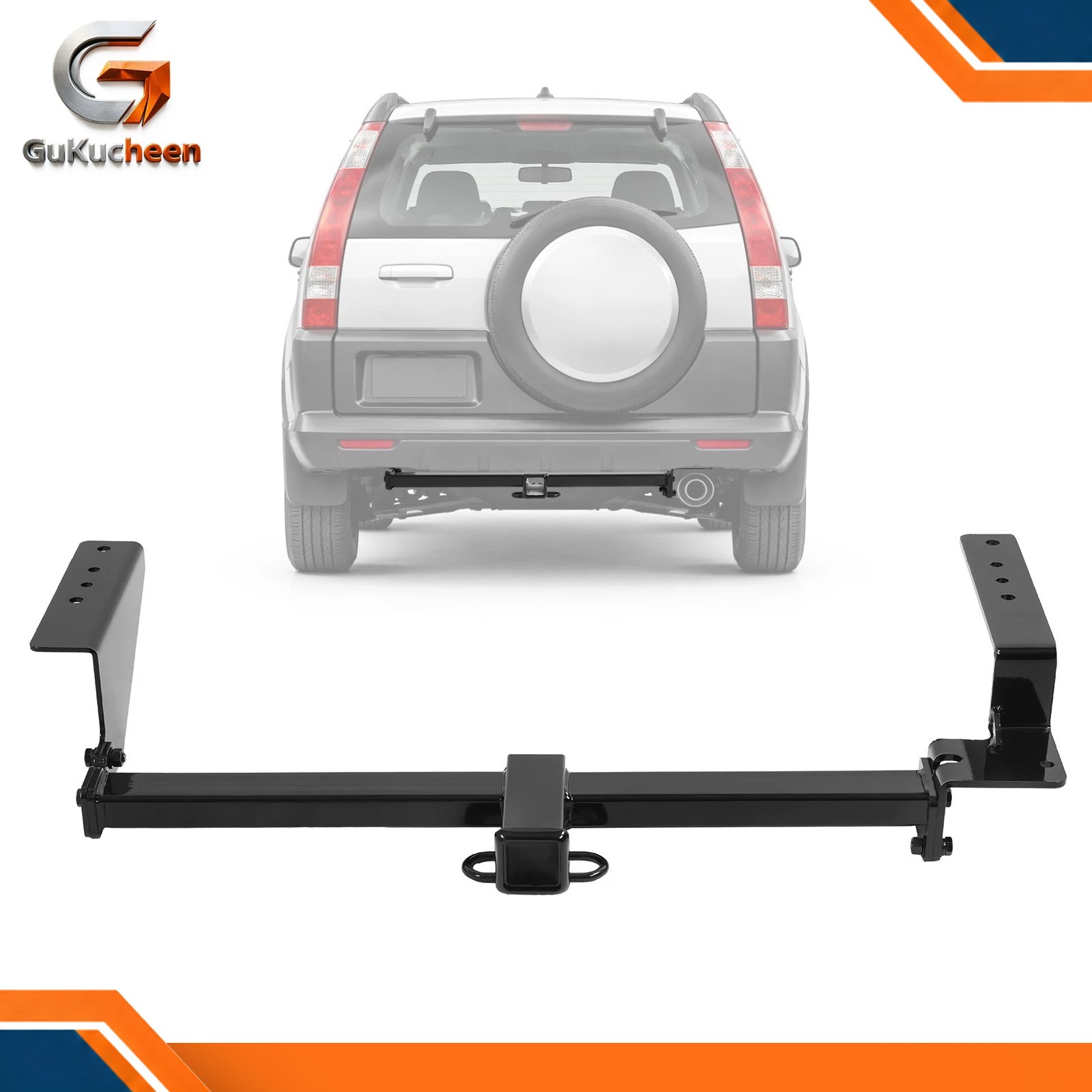 Class 3 Trailer Hitch 2" Tow Receiver For Honda CR-V CRV 2002-2006 Black Steel