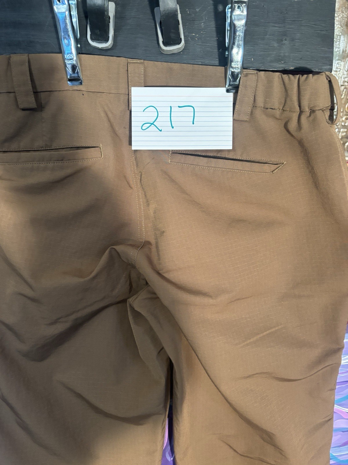 5.11 Tactical Pants Men Brown Solid Rip Stop Pattern Regular Size 36x34 US36/34