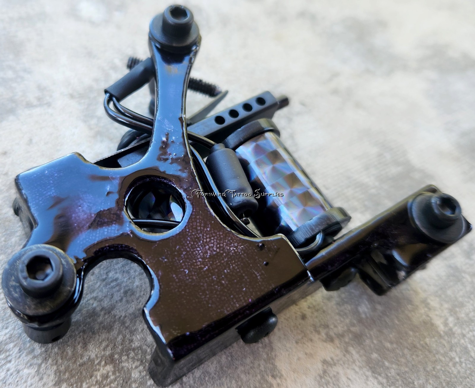 Custom Metallic Black Lightweight Liner Tattoo Machine Handmade Candy Prism USA