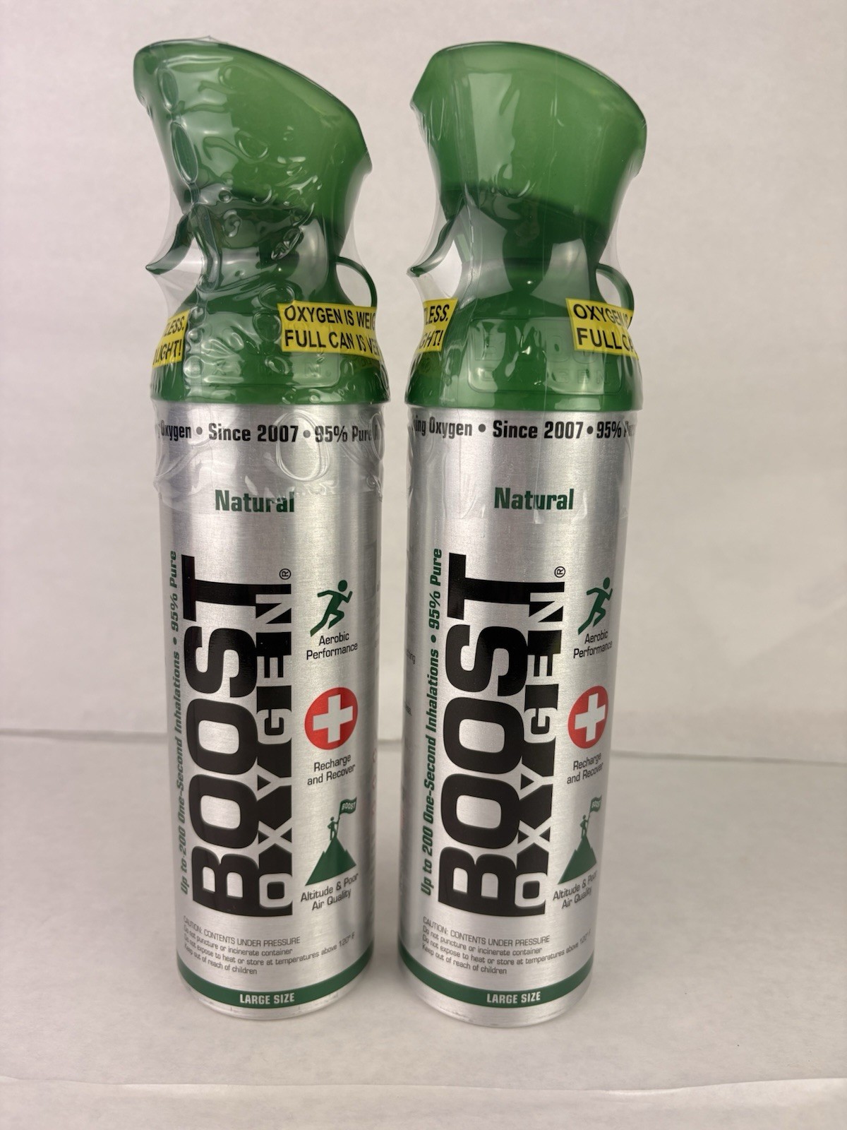 Boost Oxygen Large Natural 10L Canister Lot Of 2 - Sealed