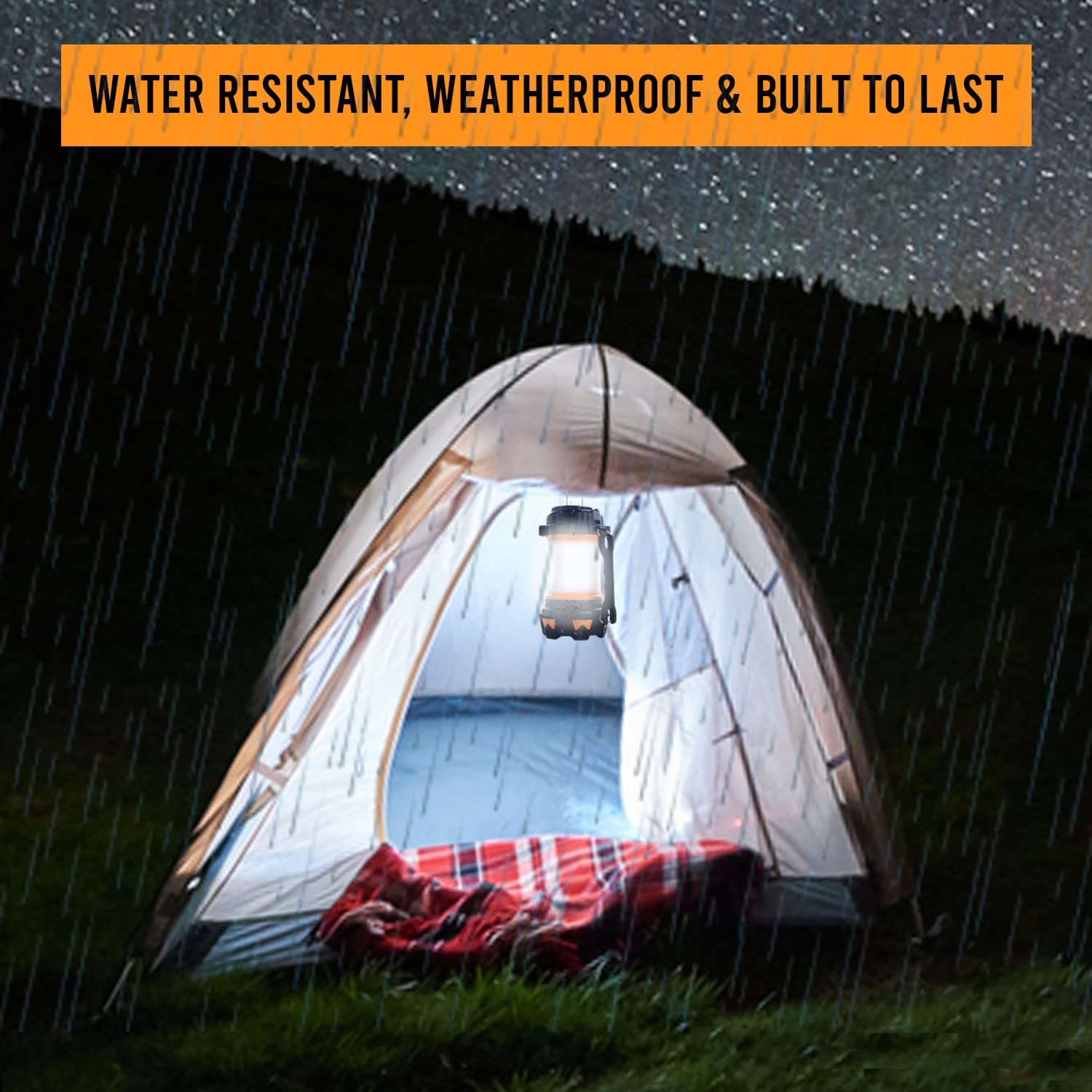 LED Camping Lantern Rechargeable, Super Bright Lantern Flashlight and 360 Deg...