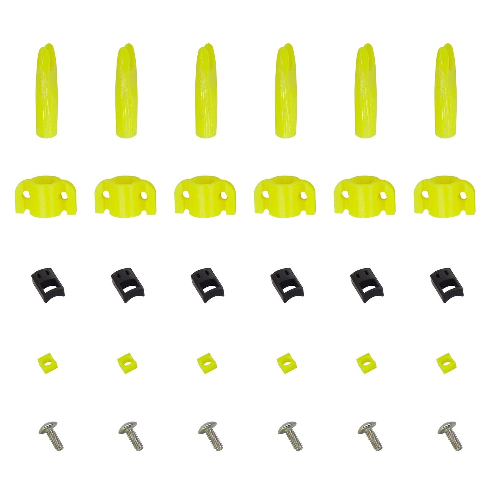 Bowfishing Arrows Safety Slides Kit, 5/16 Inch ID, Pack of 6