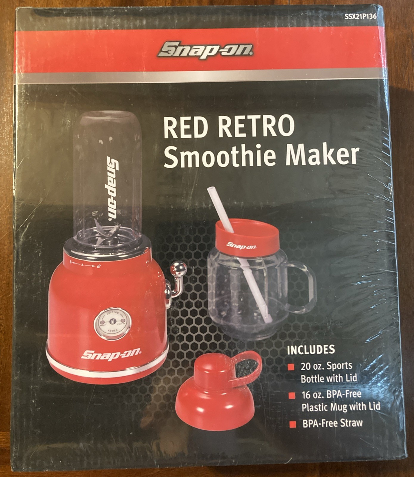 Snap-On Red Retro Smoothie Maker New in Sealed Box #SSX21P136 New In Box