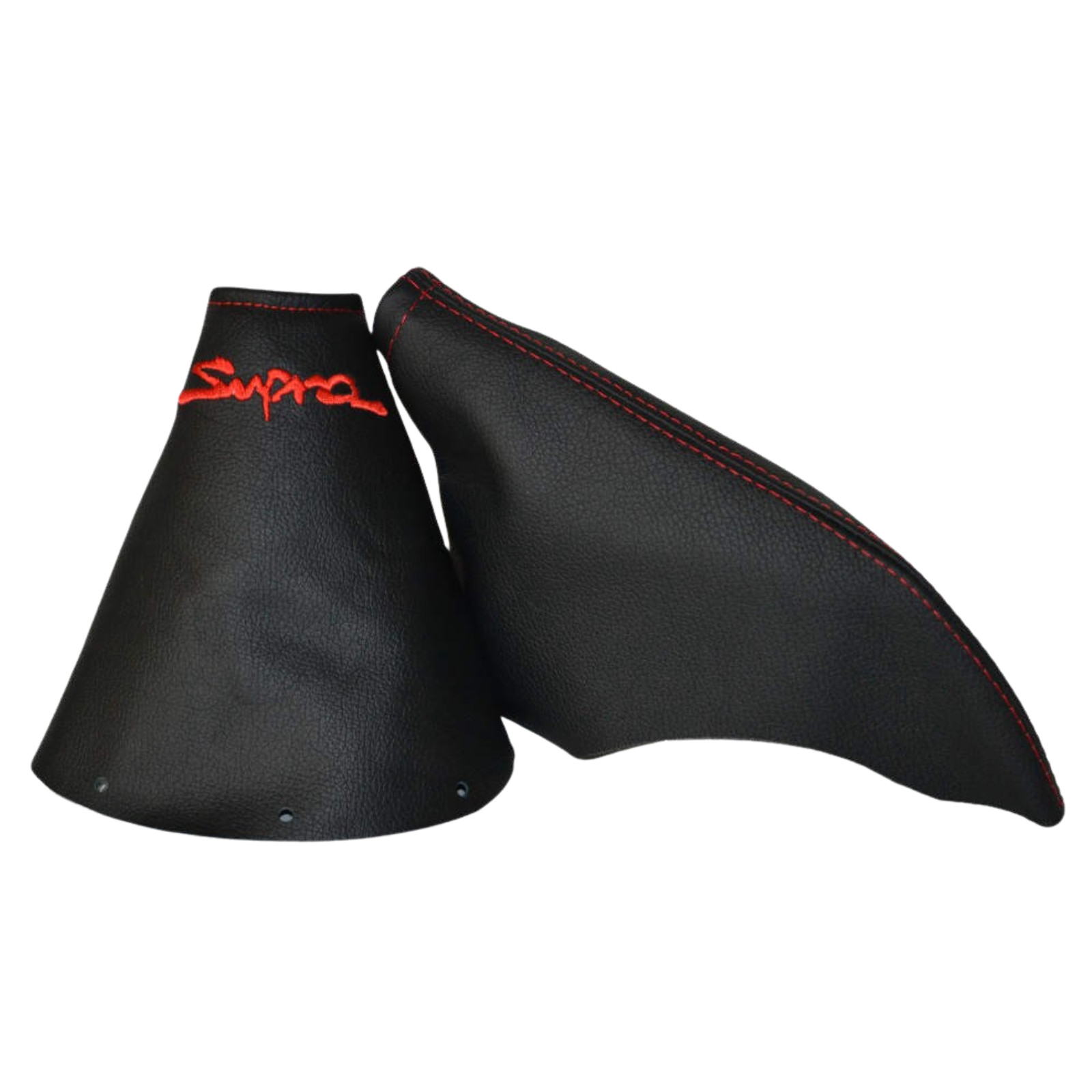 Shift and Ebrake Boots For Toyota Supra IV MK4 1993-2002 Leather Red Embroidery