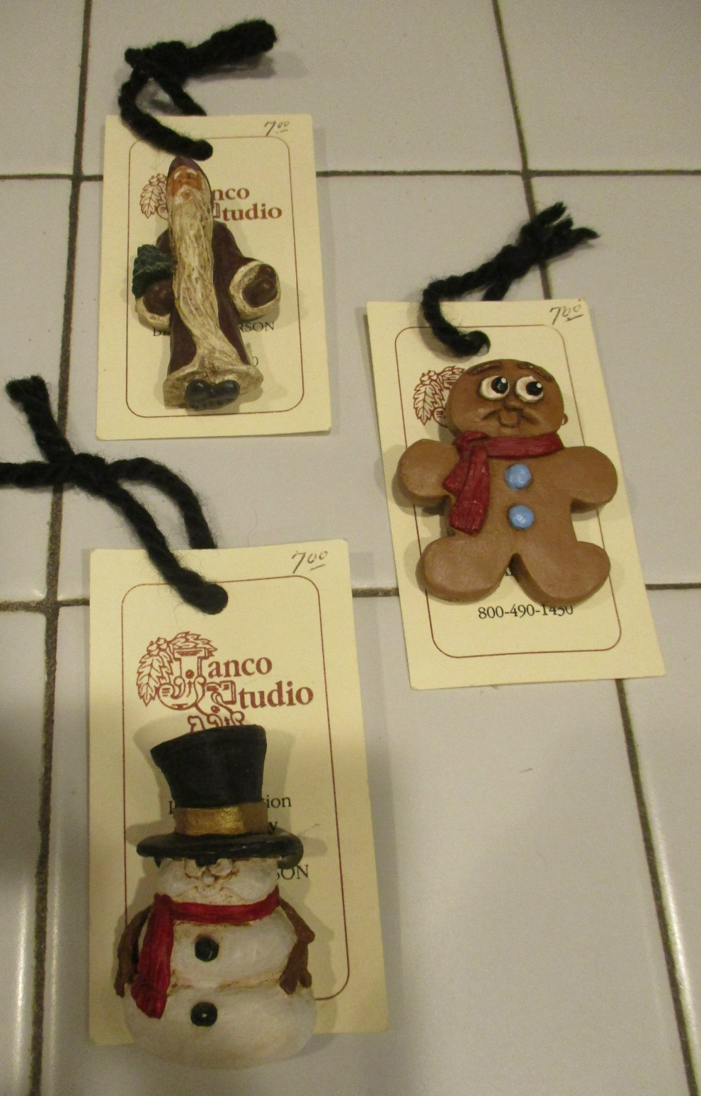JANCO STUDIO SEASONAL BROOCH ARTIST BART ANDERSON BLACK YARN HANGER YOUR CHOICE