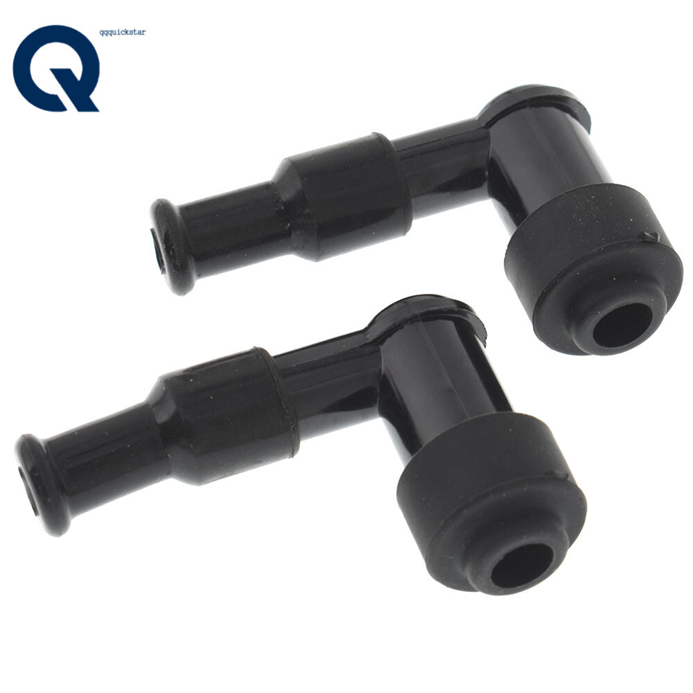 2×Spark Plug Boot Cap Cover Resistor LB05F 90 Degree ATV Motorcycle Snow New