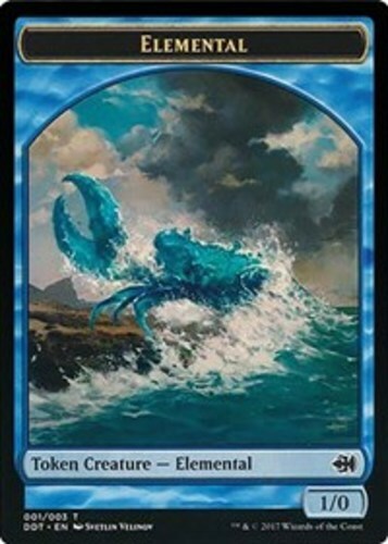 Elemental Token x4 - Duel Decks: Merfolk vs Goblins - NM-Mint, English - Duel De