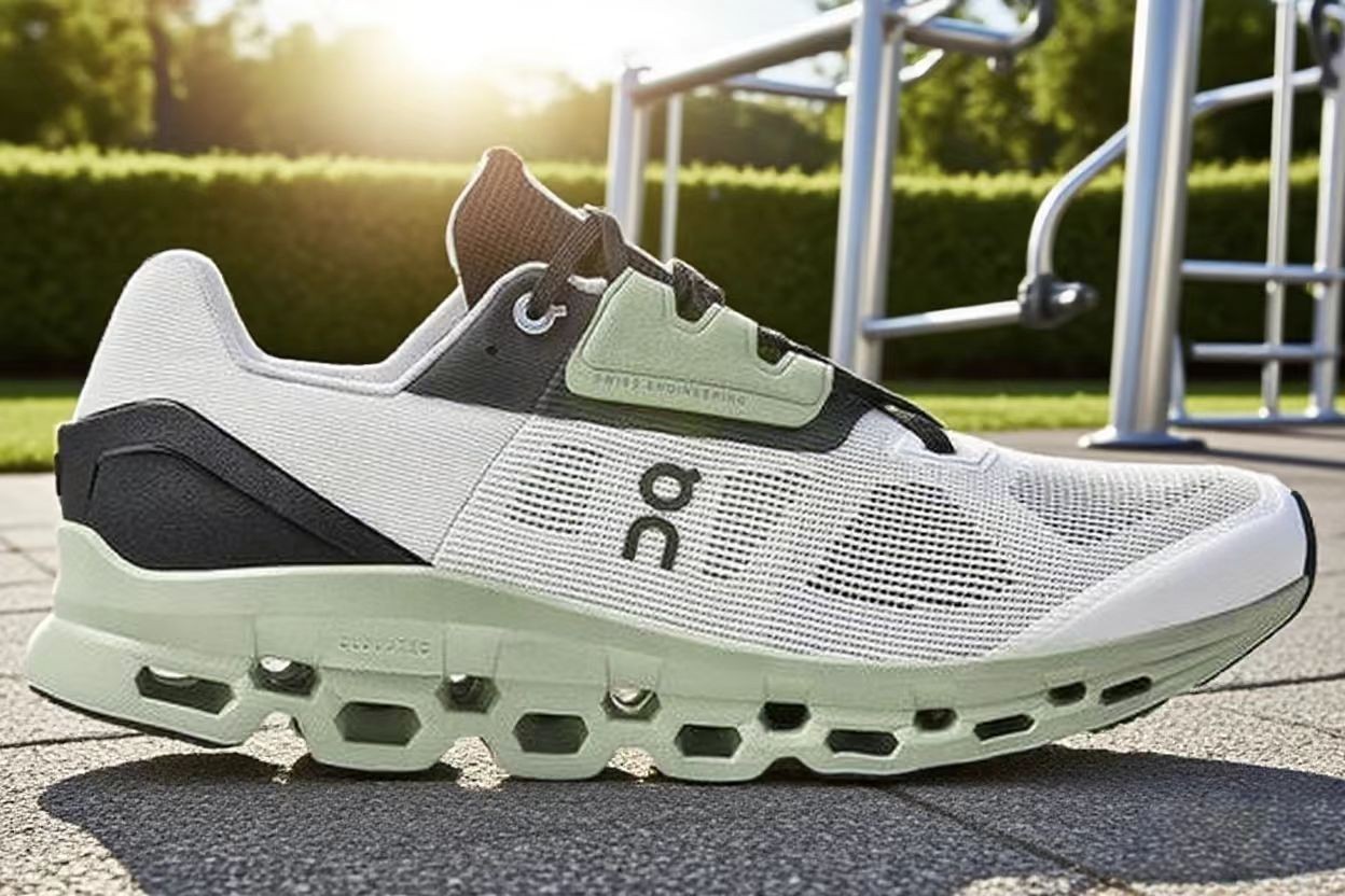 On Cloudstratus 39.99212 Sneakers Men's White Black Green Outdoor Running Shoes