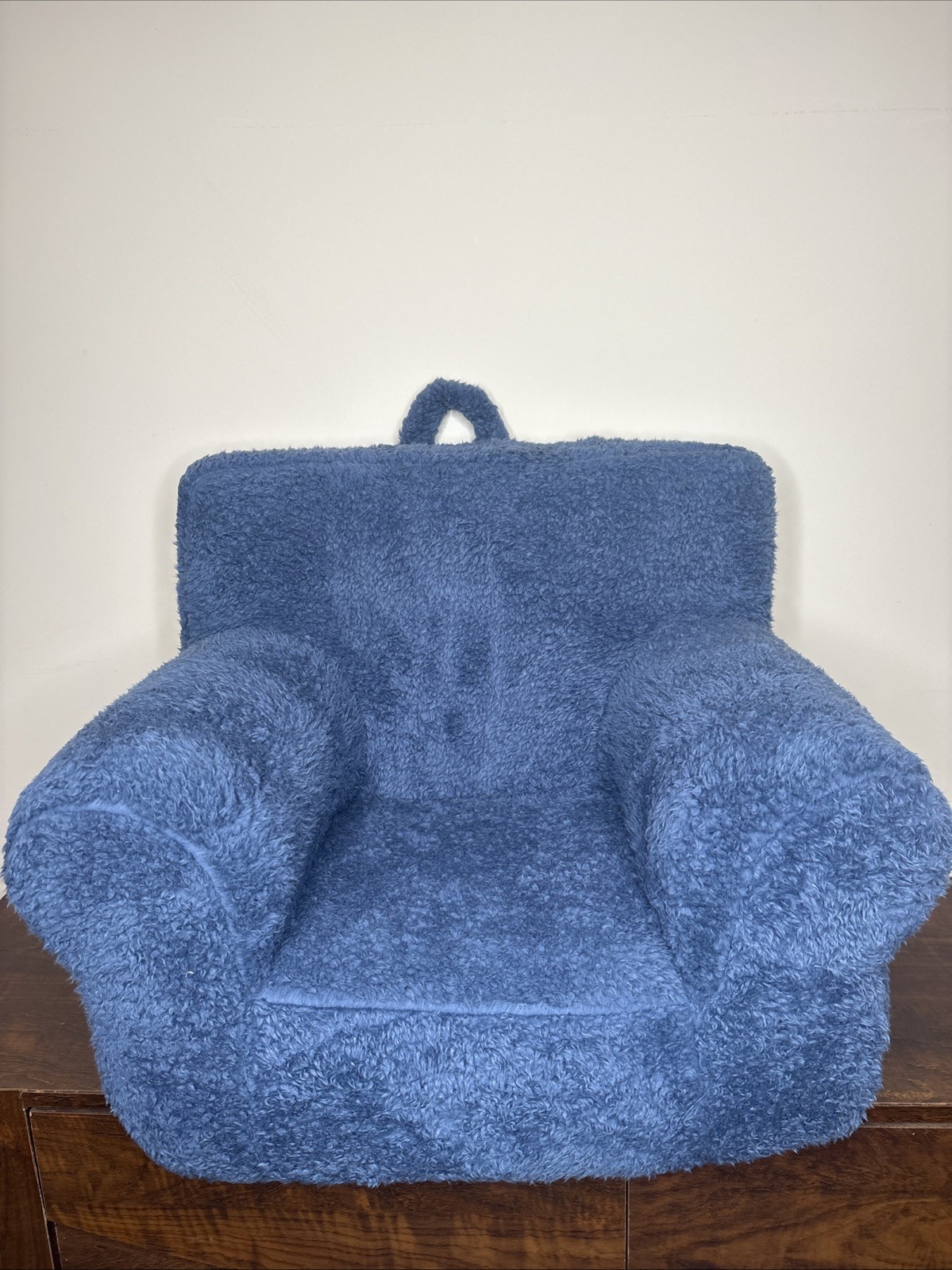 Pottery Barn Anywhere Chair My First 1st Chair & Cover Sherpa Indigo Blue