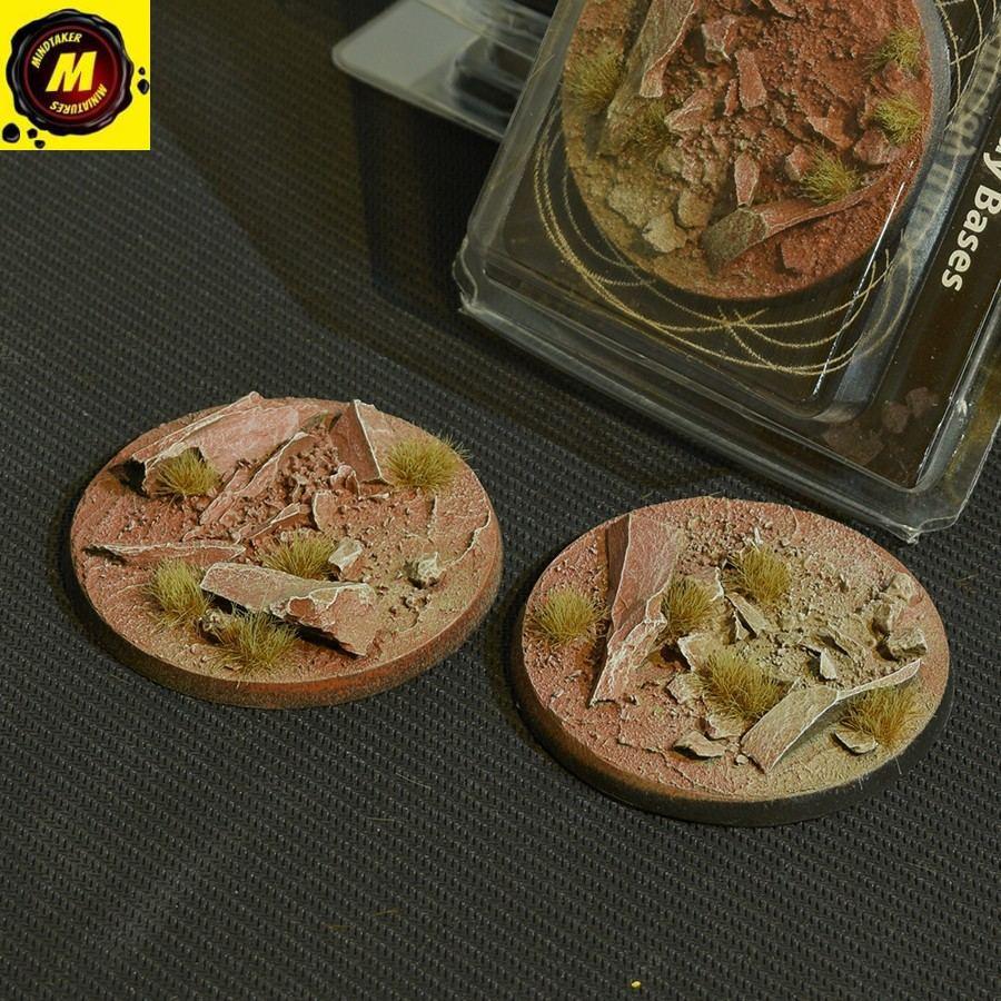 Badlands Bases - Round 60mm (x2) - #GGB-BLR60 - Gamer's Grass