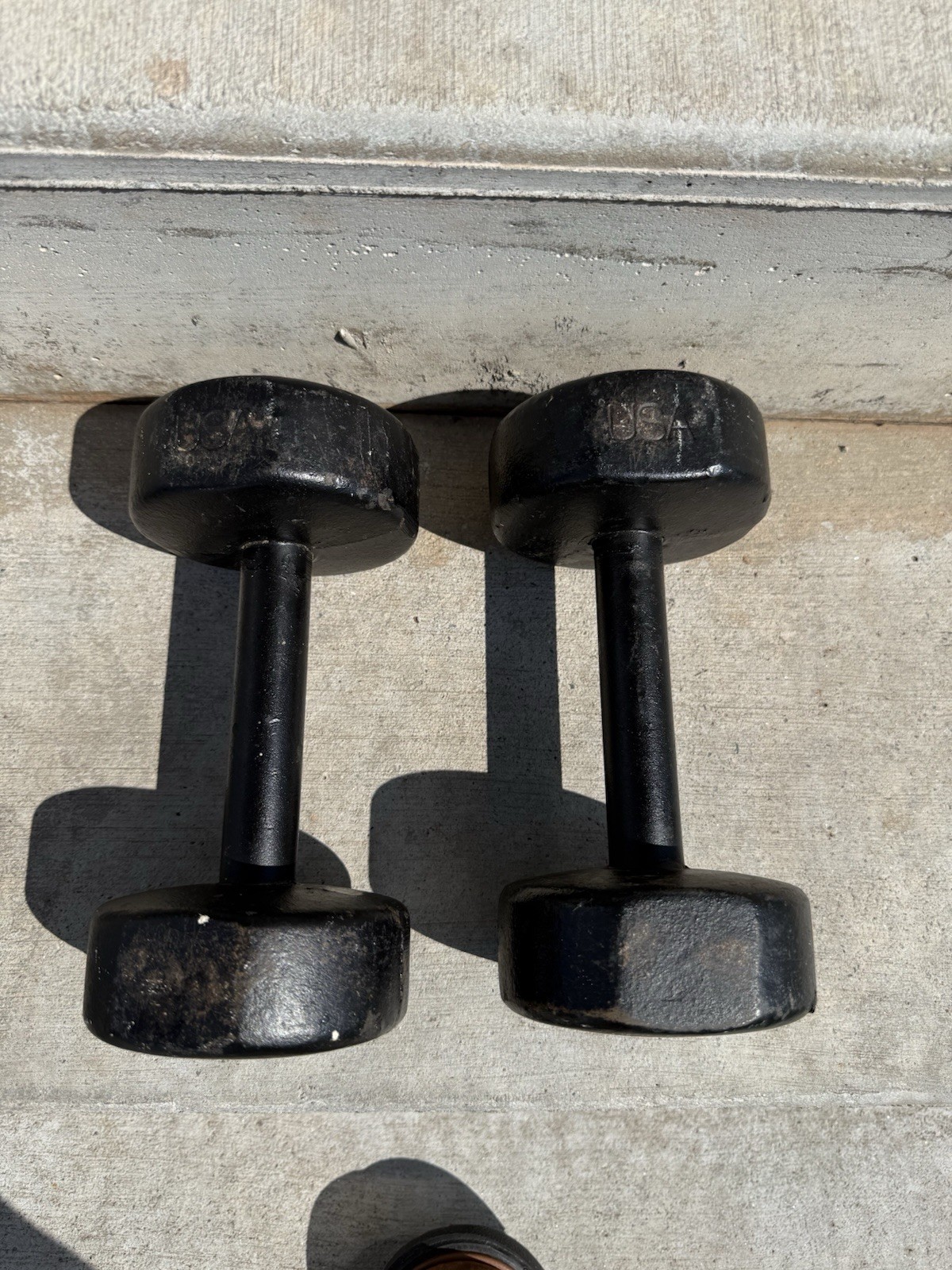 YORK 15 lb Roundhead Dumbbells