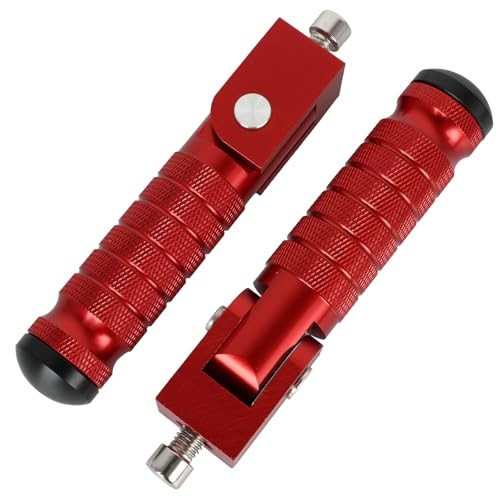 Motorcycle M8 Universal Foot Pegs CNC Foldable & Anti-Skid 90 Degree Black