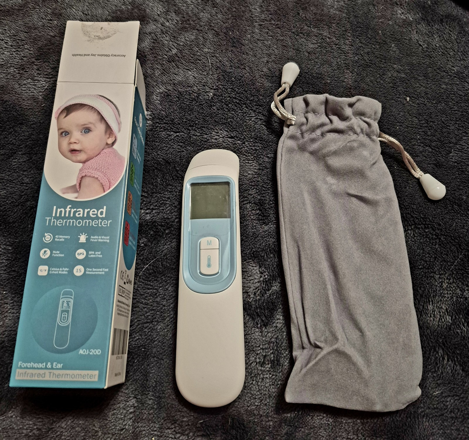 THERMOMETER ~ FOREHEAD & EAR ~  LOT OF 10  NEW In Box ~ For Baby and Adults