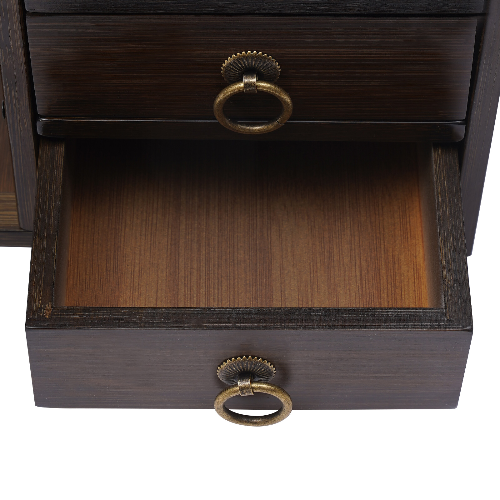 Desktop Bookshelf with Drawer, Bamboo Drawers,Tabletop Storage Container