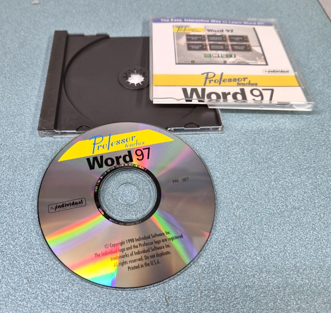 Microsoft Office 97 Pro Netscape Running Windows 98 CD Professor Teaches Lot