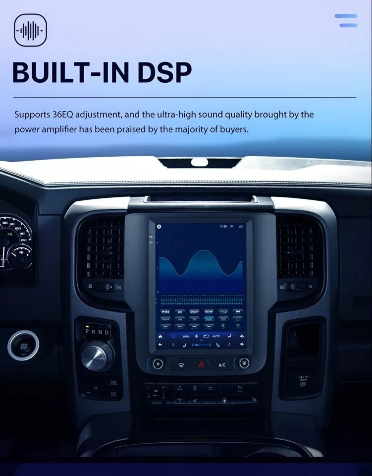 9.7" 64GB Android 13 Car Radio Stereo Carplay GPS Navi For Dodge RAM 2013-2018